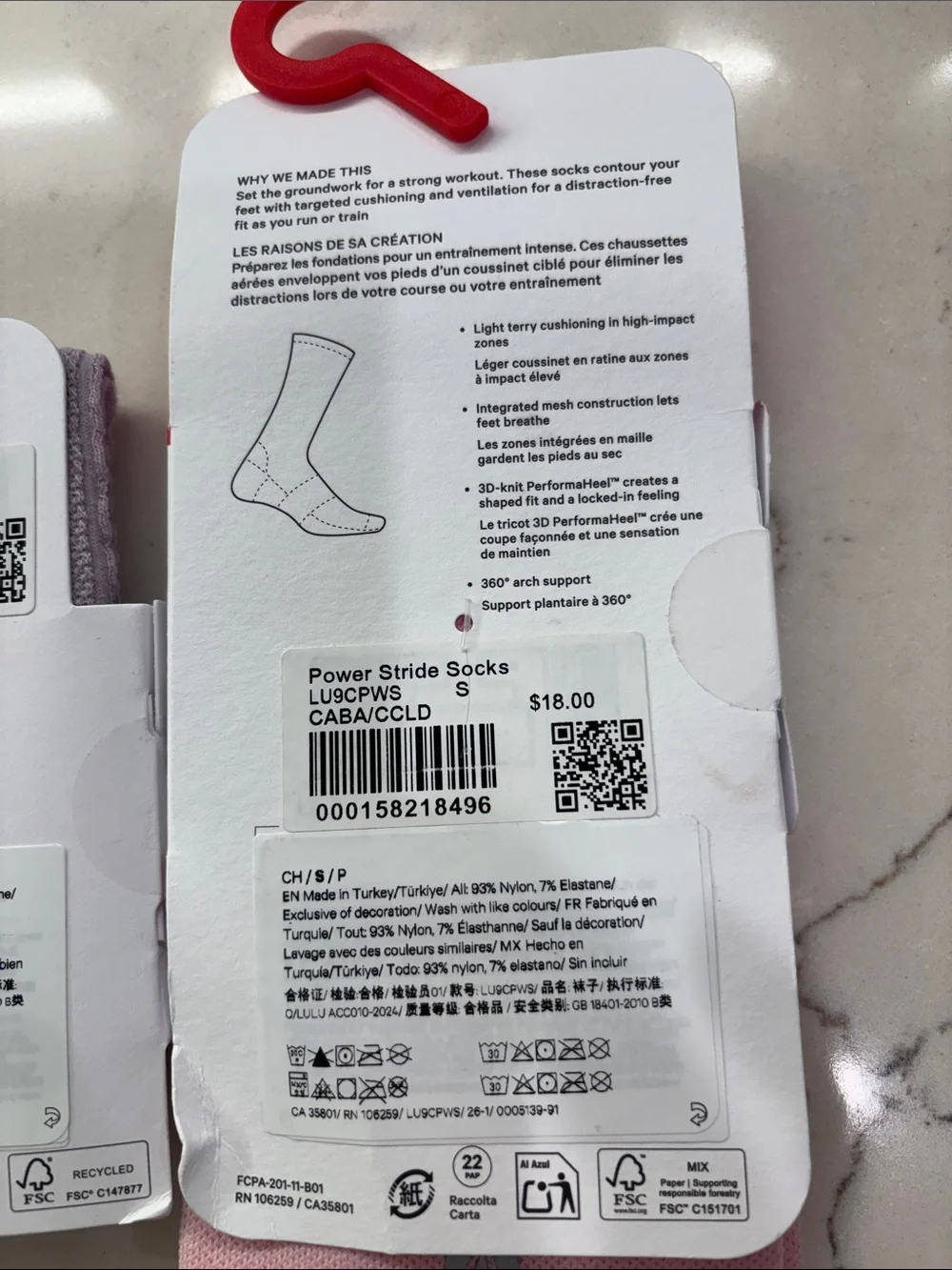 lululemon Sock Trio NWT - Power Stride, Cable-Knit & Daily Essential Set, Small